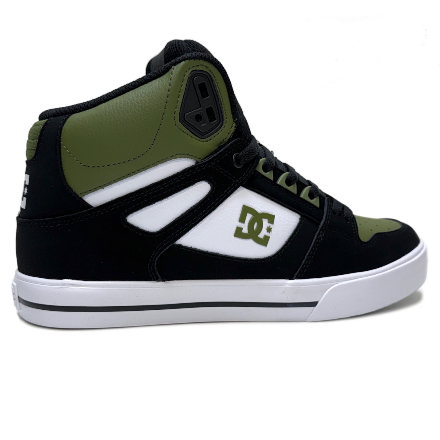 DC SHOES PURE HIGH TOP WC OLIVE BLACK WHITE TRAINERS