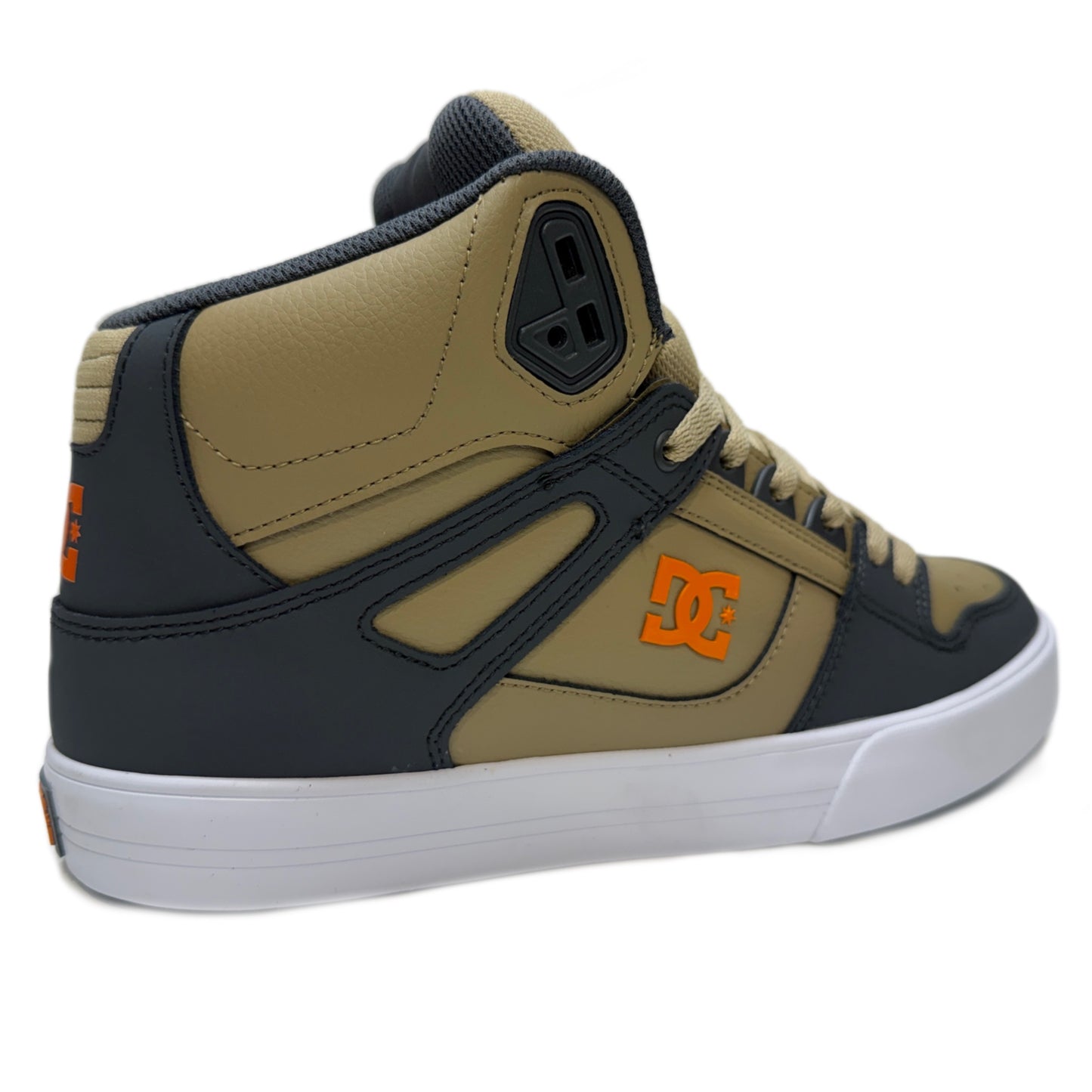 DC SHOES PURE HIGH TOP WC TAN GREEN GREY ORANGE TRAINERS