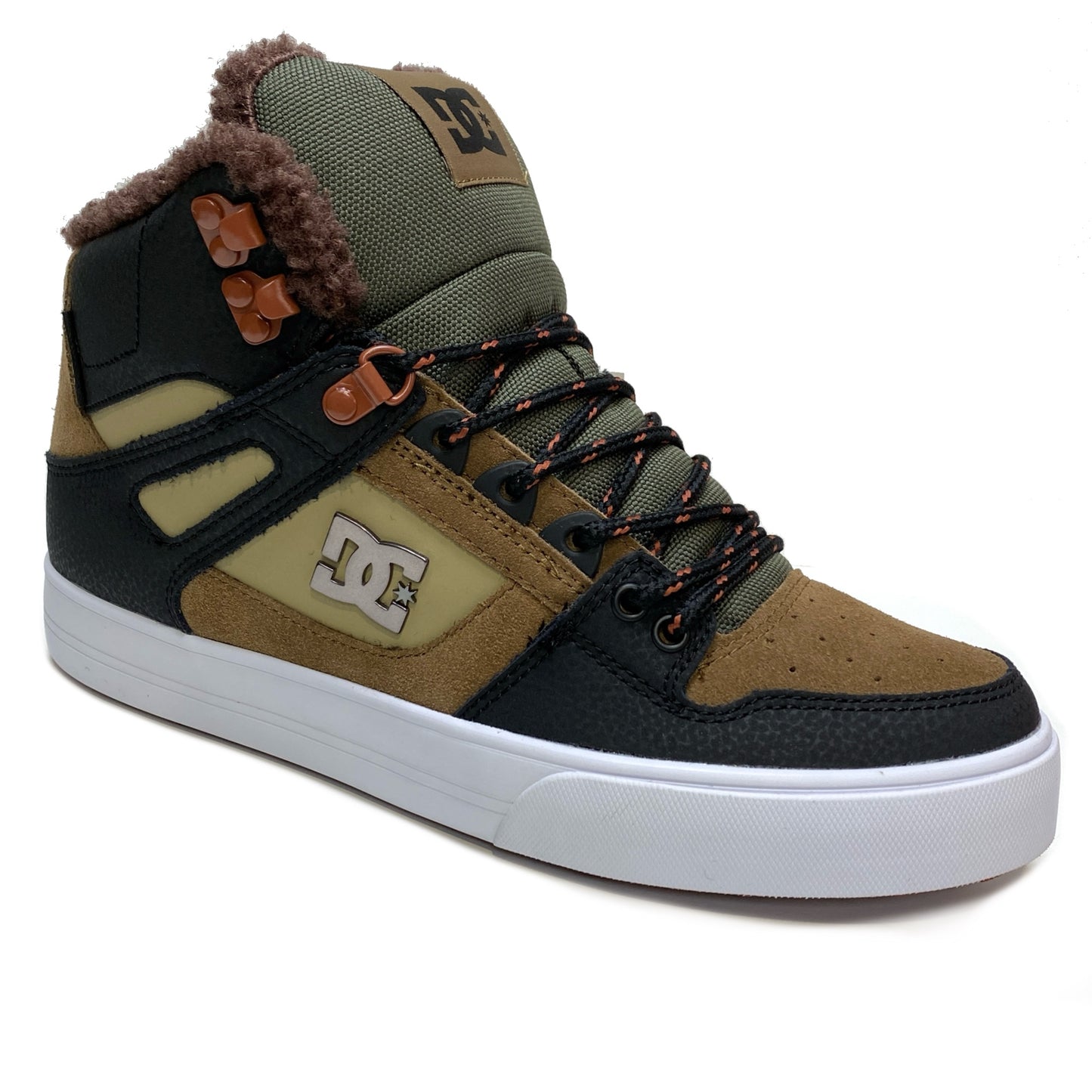 DC SHOES PURE HIGH TOP WC WNT BROWN BROWN GREEN TRAINERS