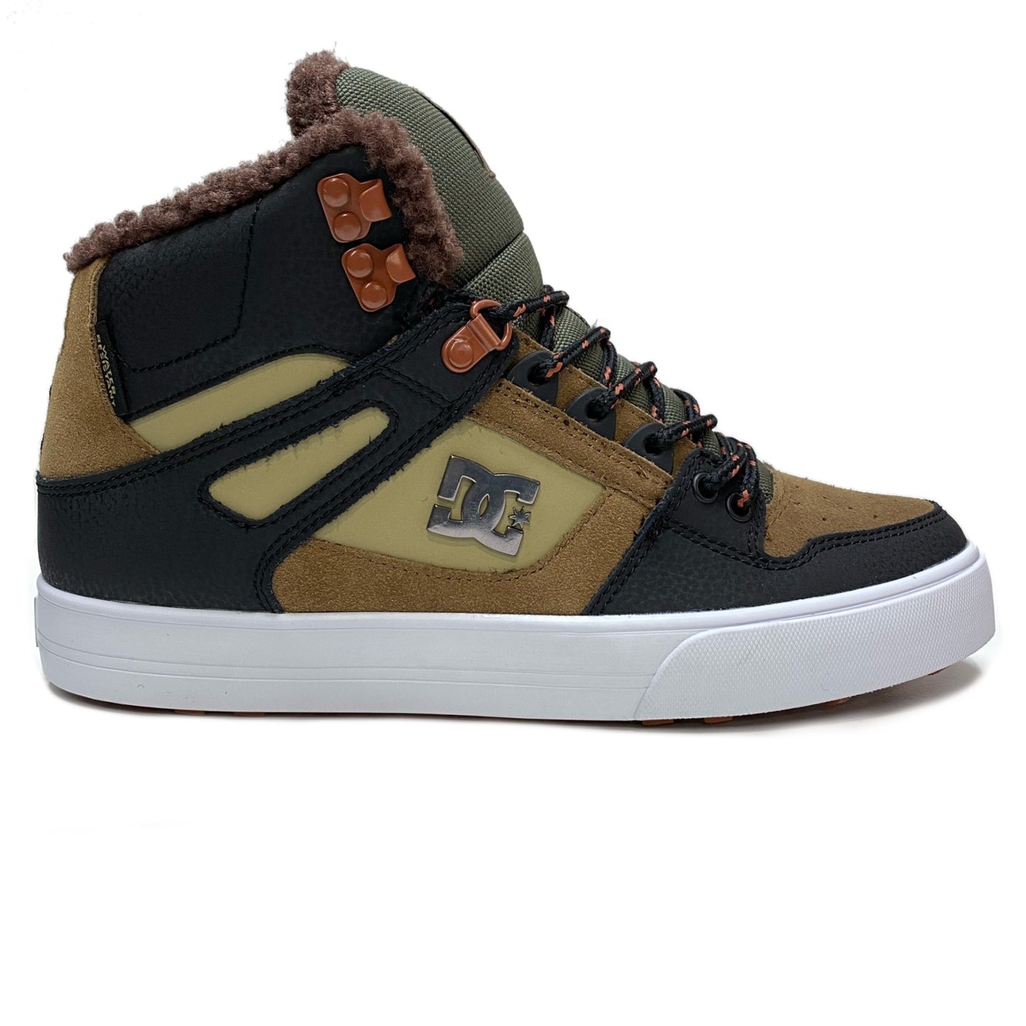 DC SHOES PURE HIGH TOP WC WNT BROWN BROWN GREEN TRAINERS