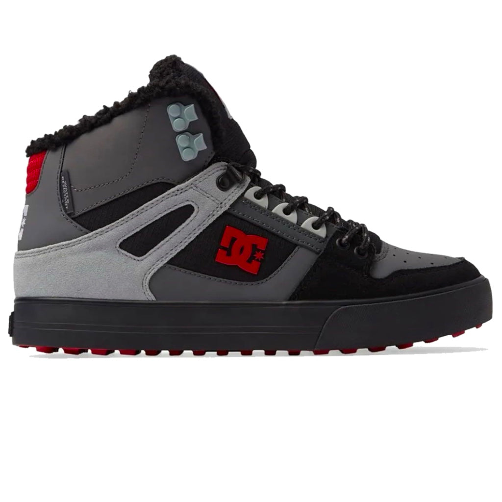 DC SHOES PURE HIGH TOP WC WNT GREY BLACK RED TRAINERS