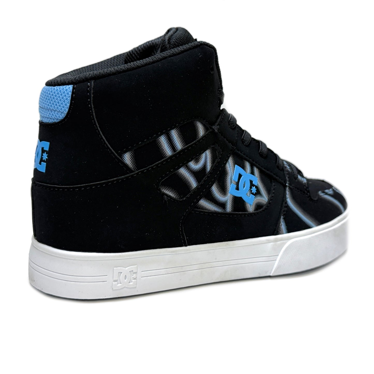 DC SHOES REBOUND HI EV BLACK GLOW YOUTHS TRAINERS