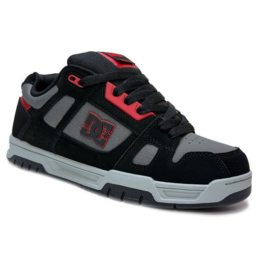 DC SHOES STAG BLACK GREY RED TRAINERS