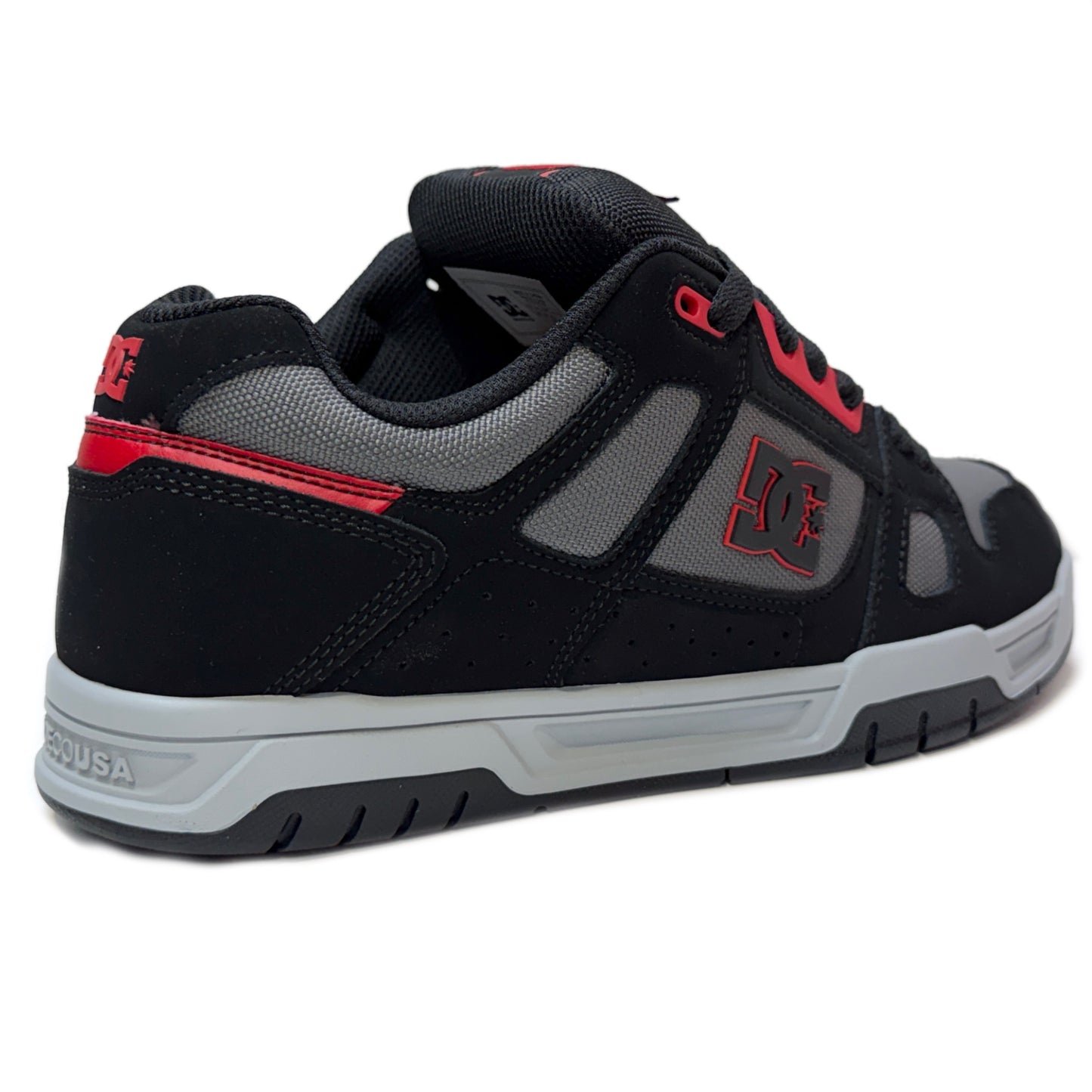 DC SHOES STAG BLACK GREY RED TRAINERS