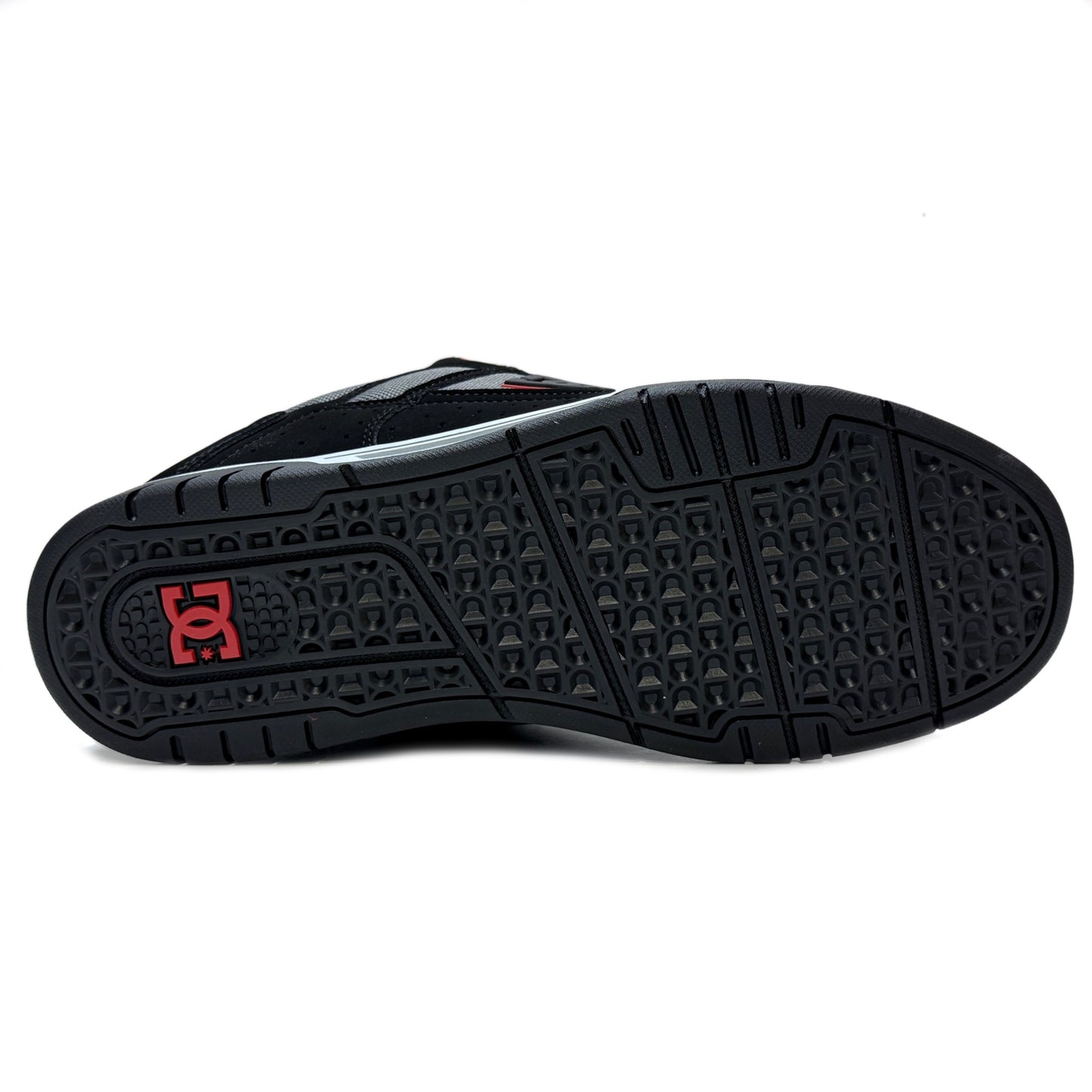 DC SHOES STAG BLACK GREY RED TRAINERS