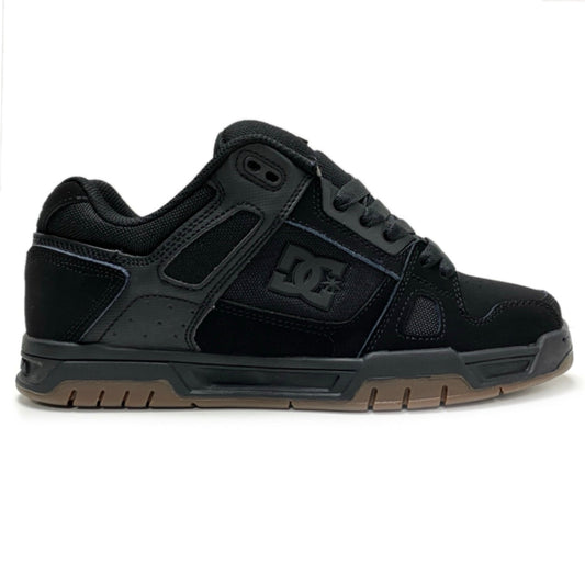 DC SHOES STAG BLACK GUM TRAINERS