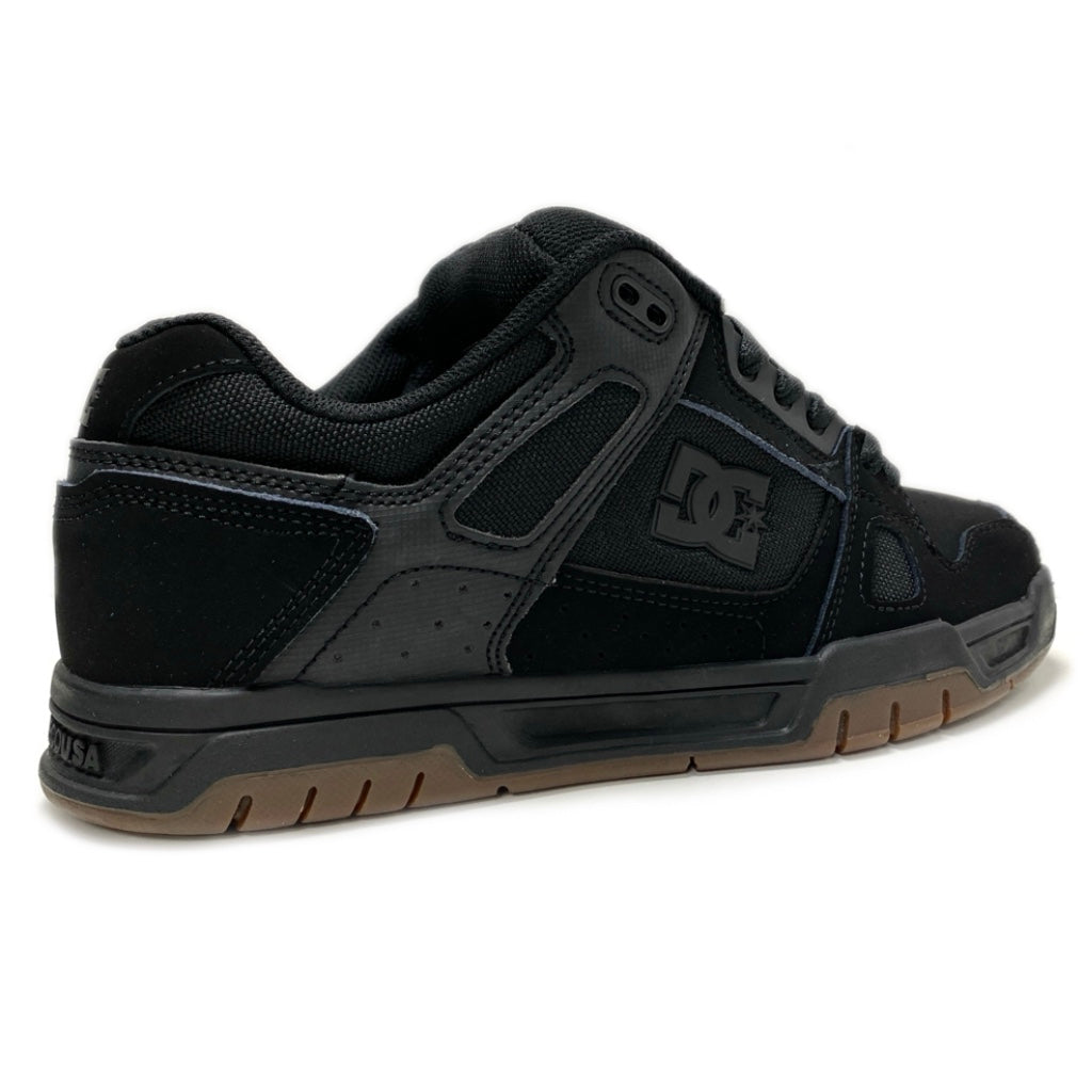 DC SHOES STAG BLACK GUM TRAINERS