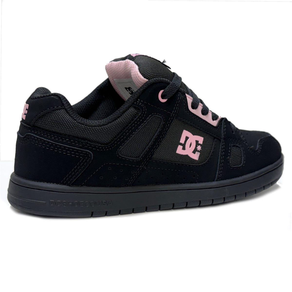 DC SHOES STAG BLACK PINK YOUTHS TRAINERS