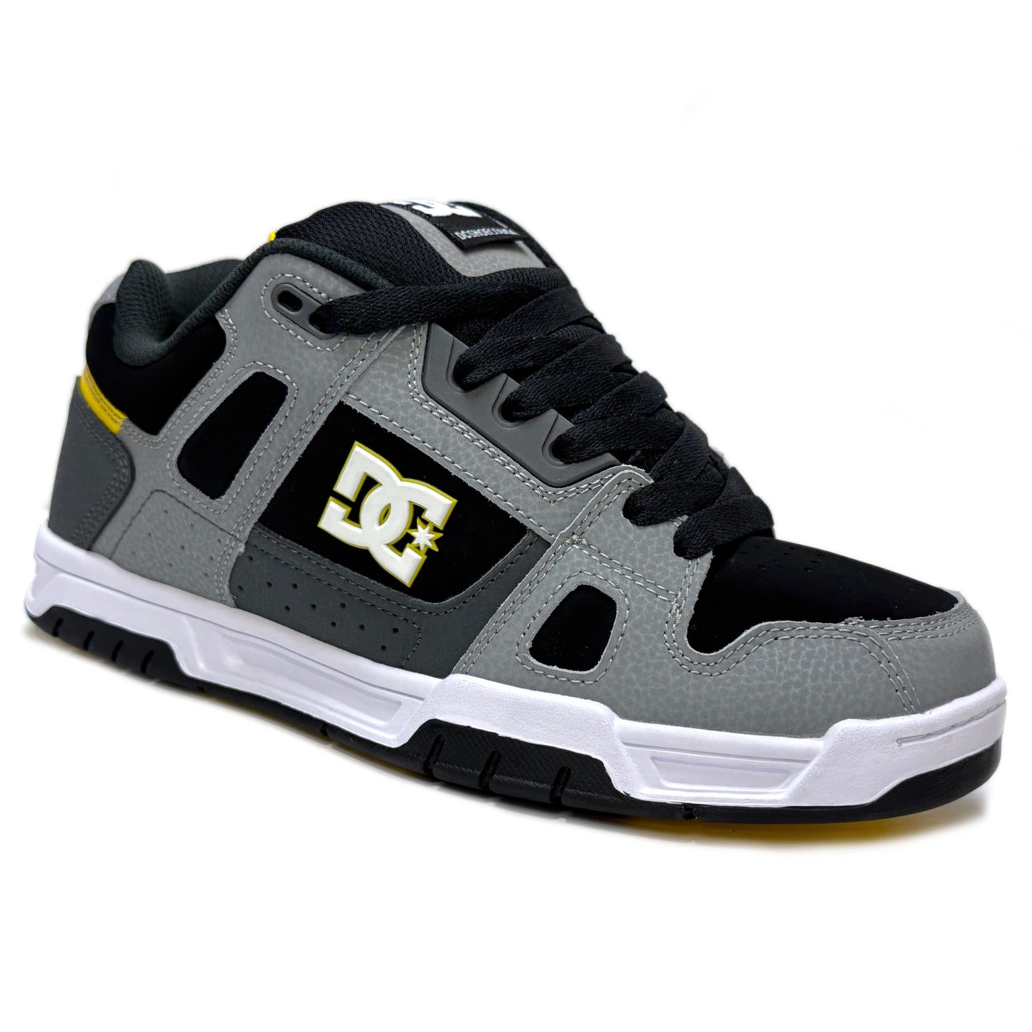DC SHOES STAG GREY YELLOW BLACK TRAINERS