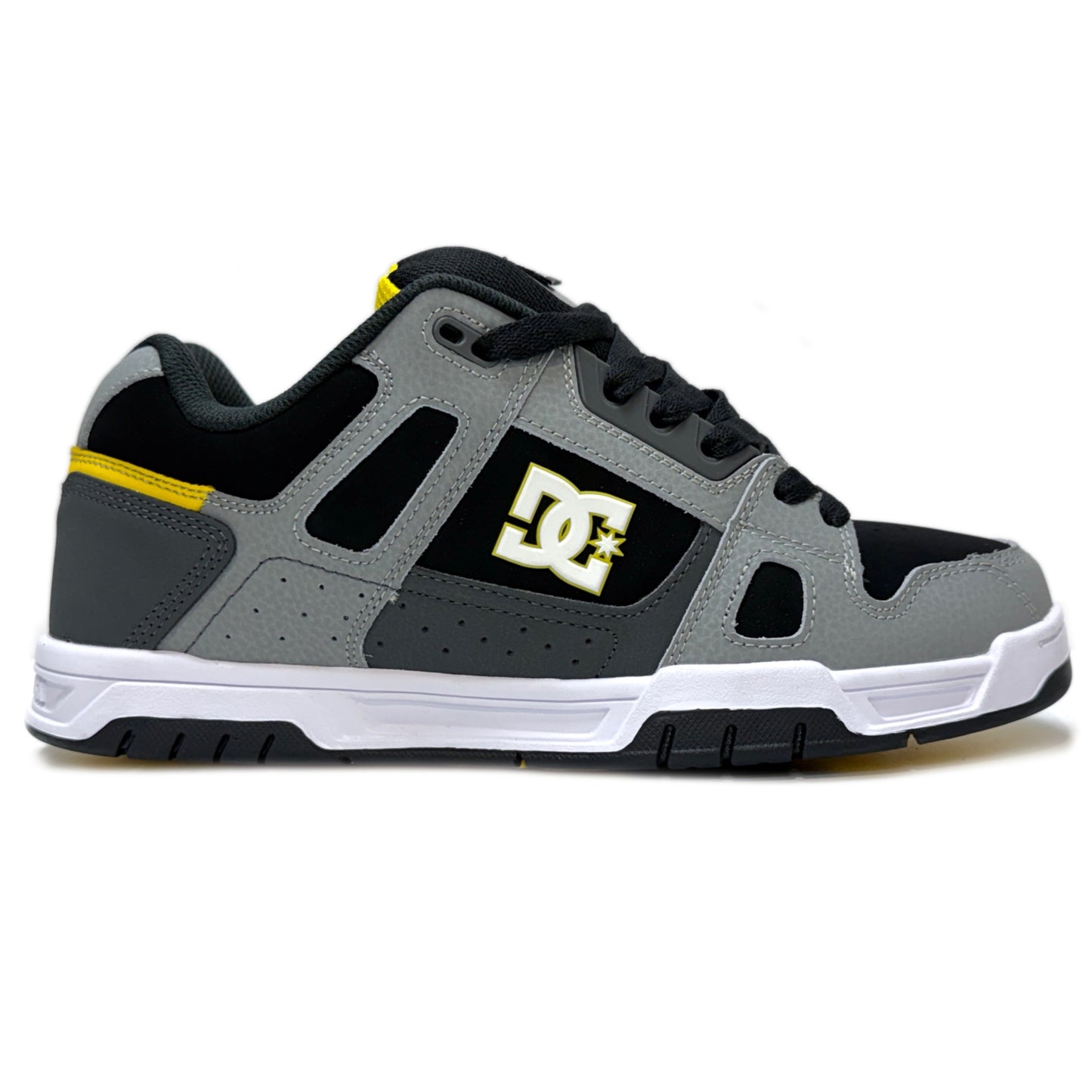 DC SHOES STAG GREY YELLOW BLACK TRAINERS