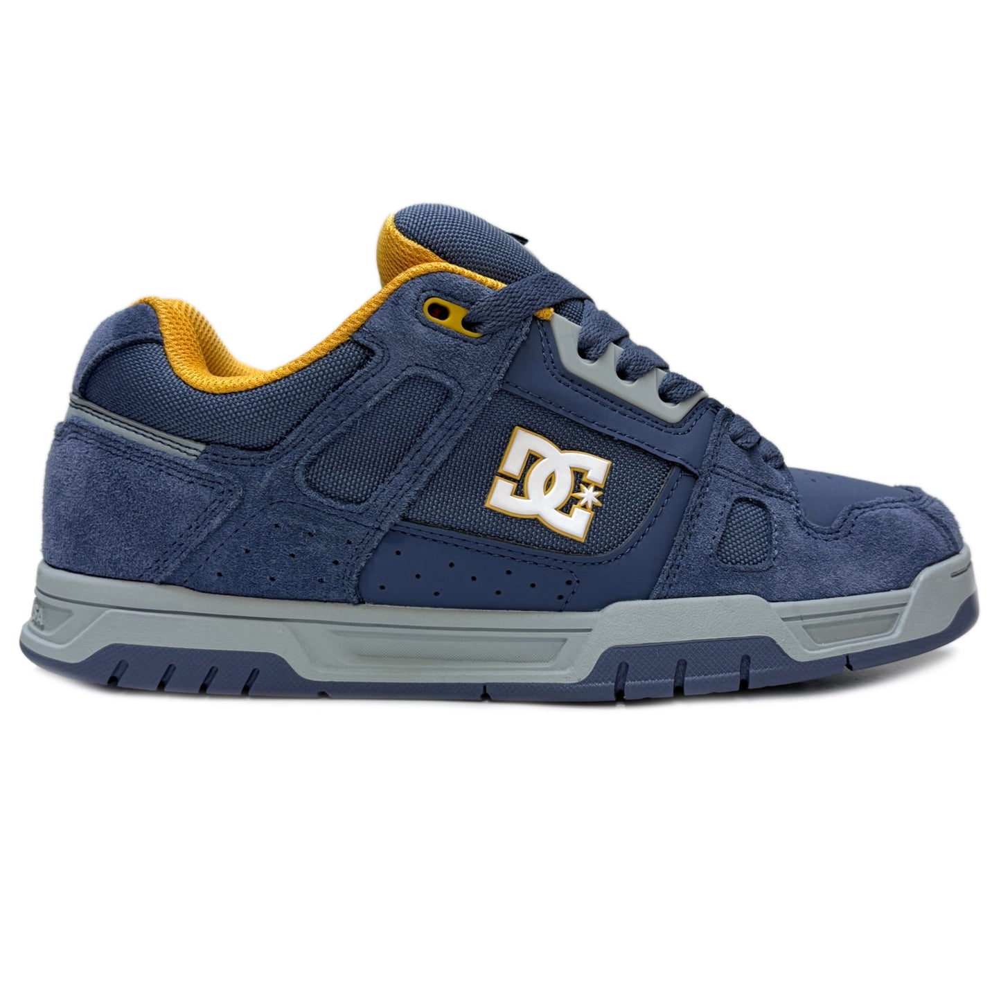 DC SHOES STAG NAVY GREY ORANGE TRAINERS