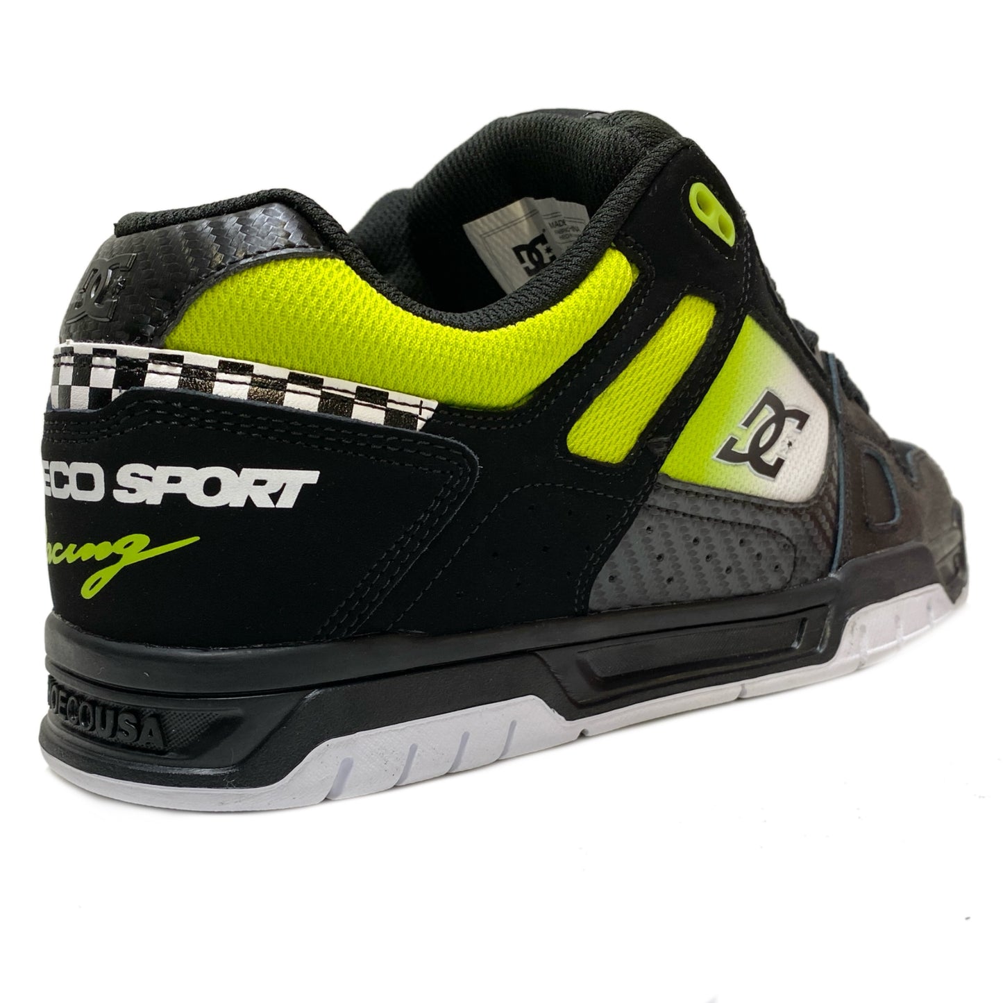 DC SHOES STAG SE BLACK GREEN WHITE TRAINERS