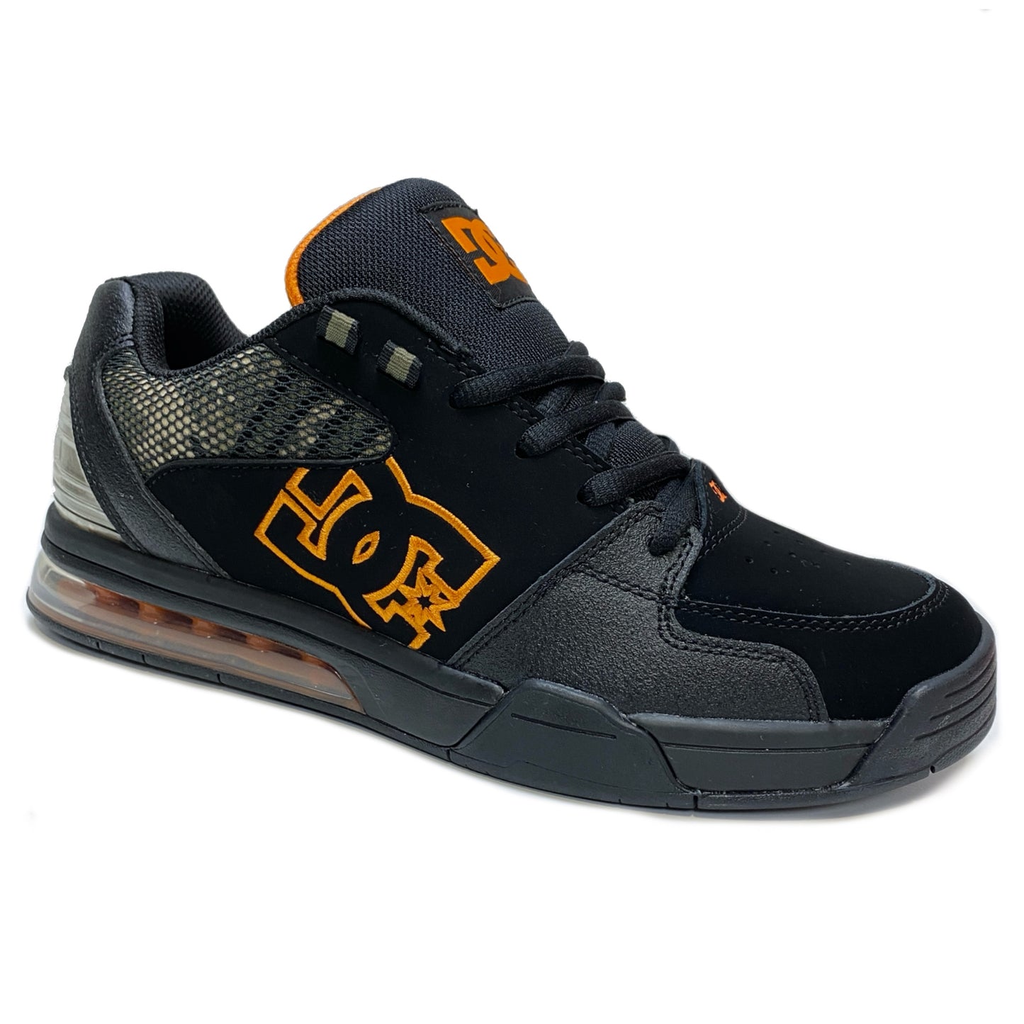 DC SHOES VERSATILE BLACK ARMY OLIVE & ORANGE TRAINERS