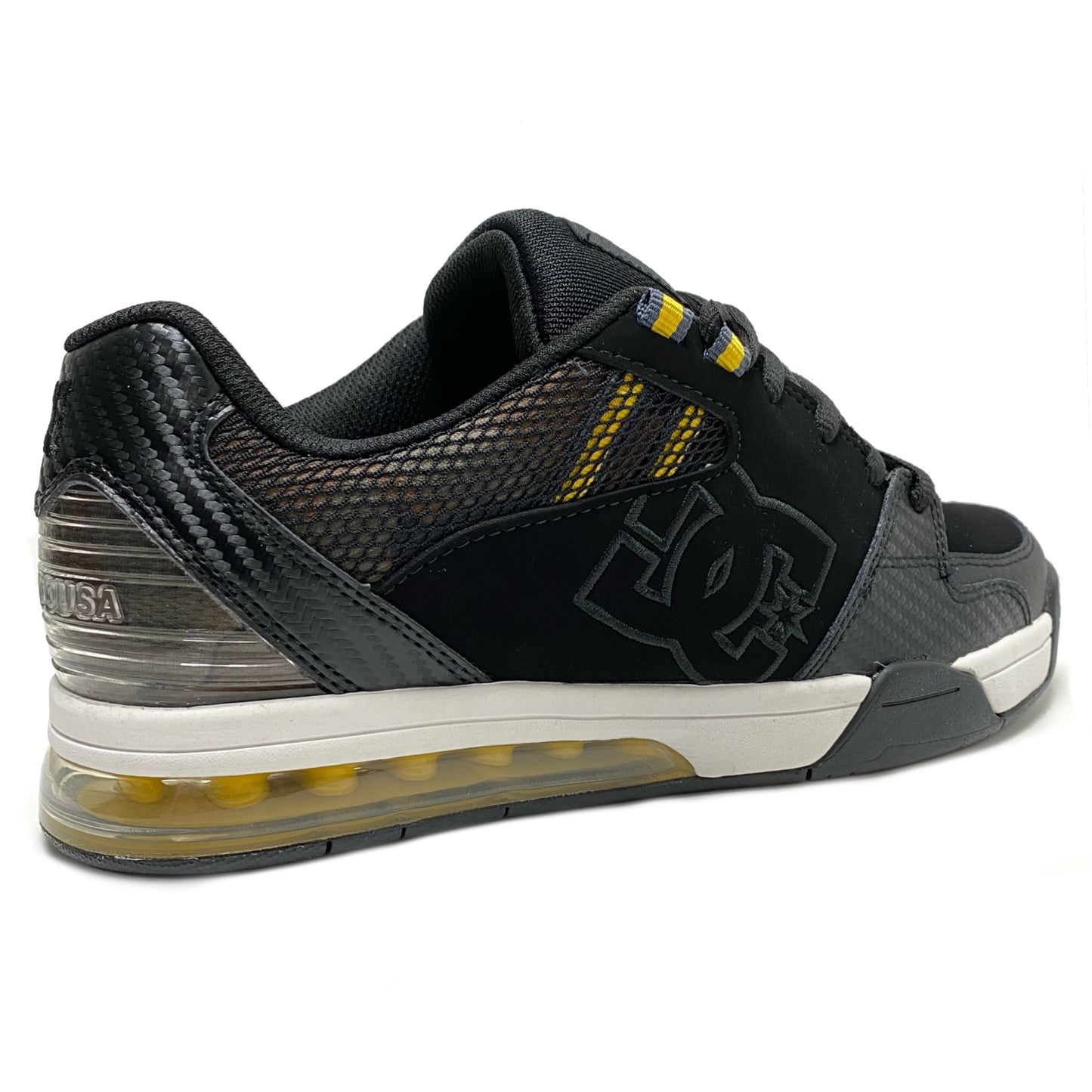 DC SHOES VERSATILE BLACK CAMO PRINT TRAINERS