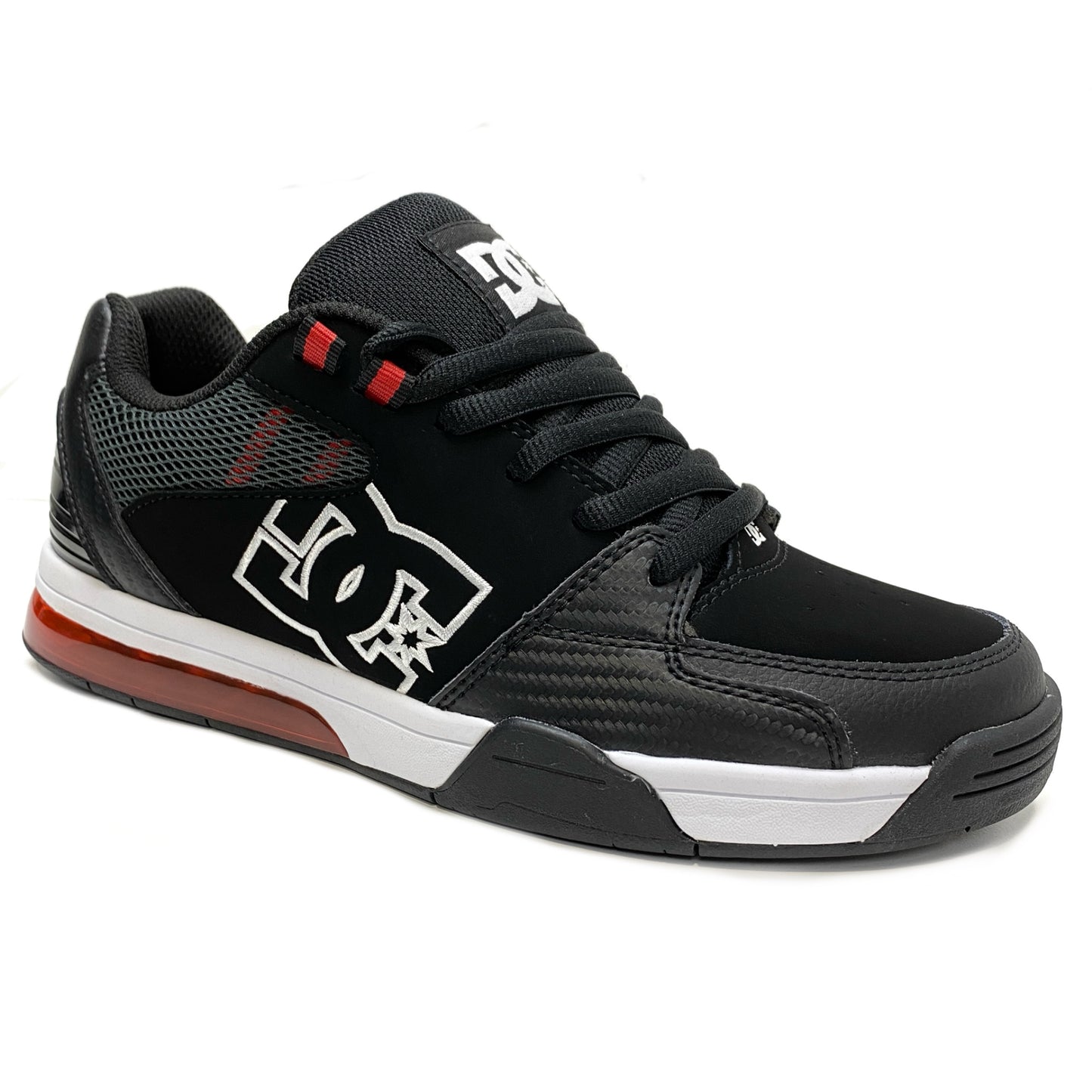 DC SHOES VERSATILE BLACK WHITE ATHLETIC RED TRAINERS