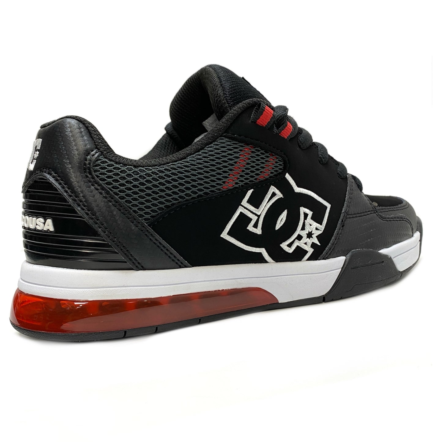 DC SHOES VERSATILE BLACK WHITE ATHLETIC RED TRAINERS