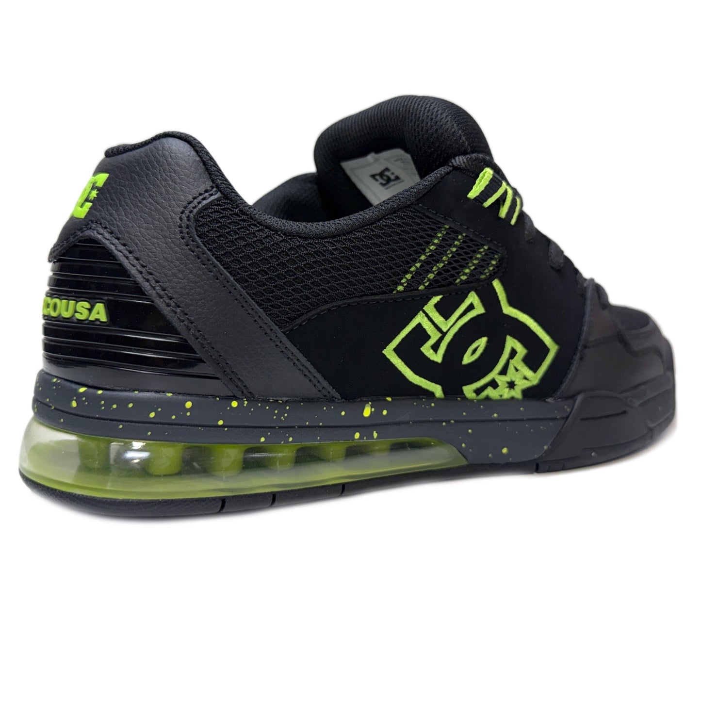 DC SHOES VERSATILE  LE BLACK LIME TRAINERS