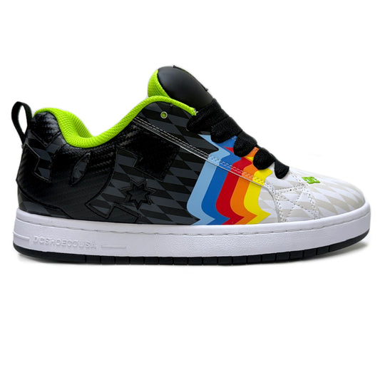 DC SHOES X BIG DRIPS COURT GRAFFIK  KEN BLOCK BLACK MULTI TRAINERS (UK 5-UK 11)