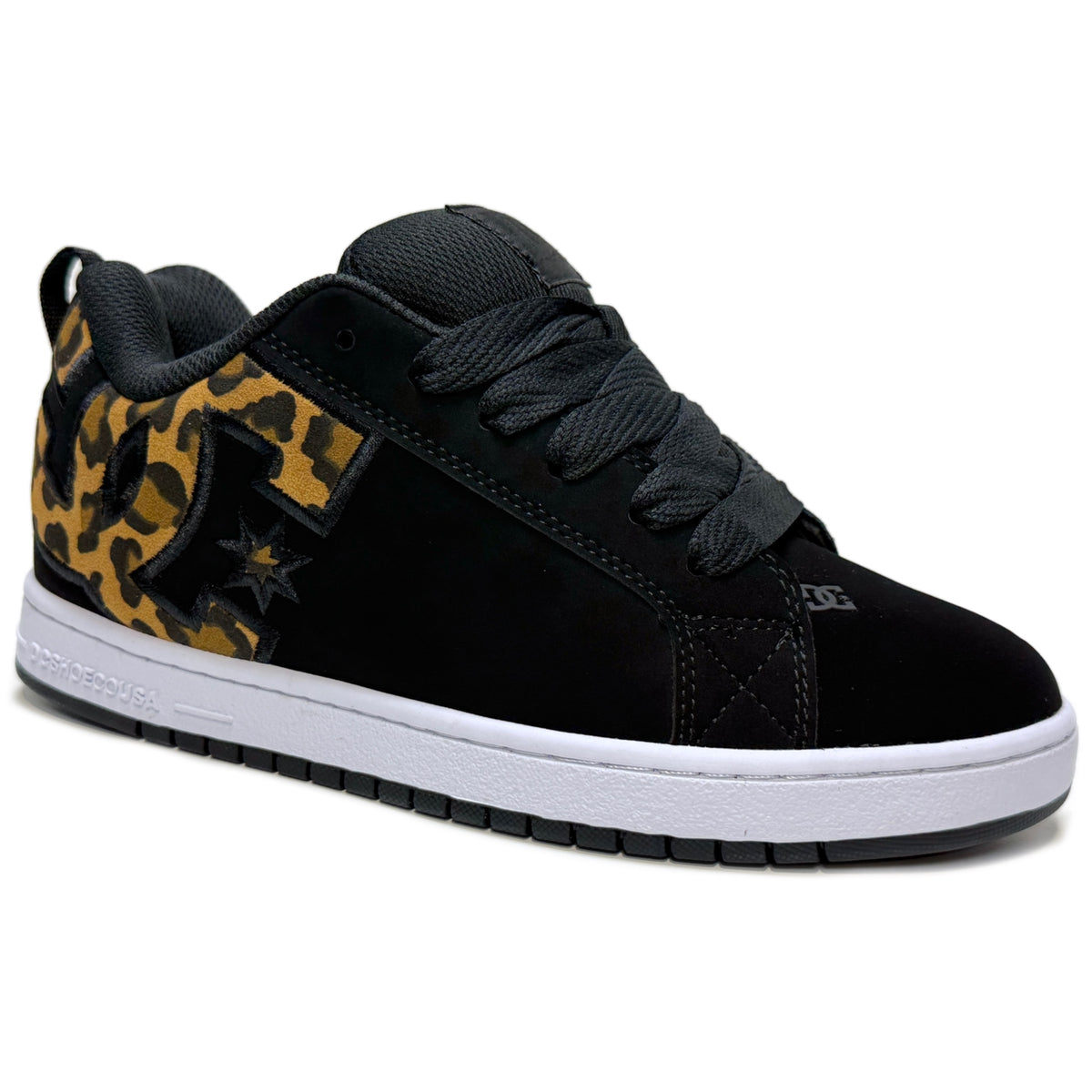 DC SHOES COURT GRAFFIK BLACK CHEETAH TRAINERS