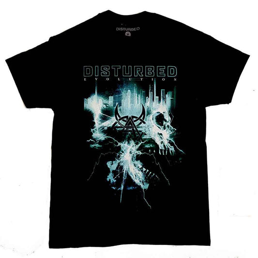 Disturbed Unisex T-Shirt: Apocalypse Date back (Black) (Back Print & Ex-Tour)