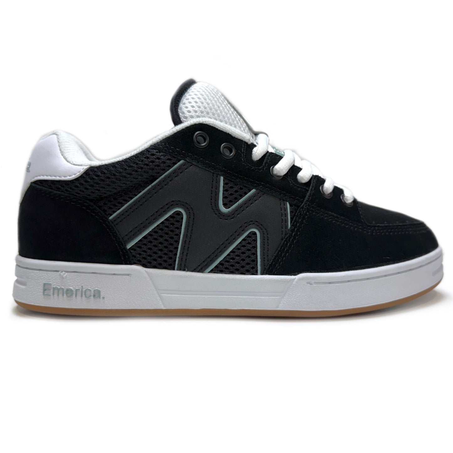 EMERICA OG-1 BLACK WHITE GREEN TRAINERS