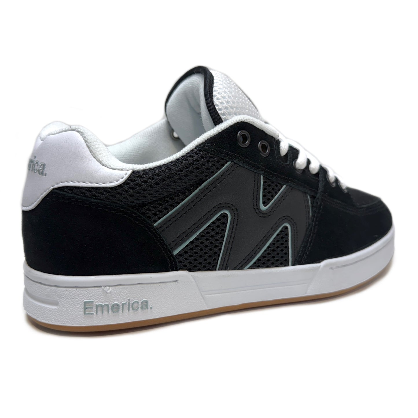 EMERICA OG-1 BLACK WHITE GREEN TRAINERS