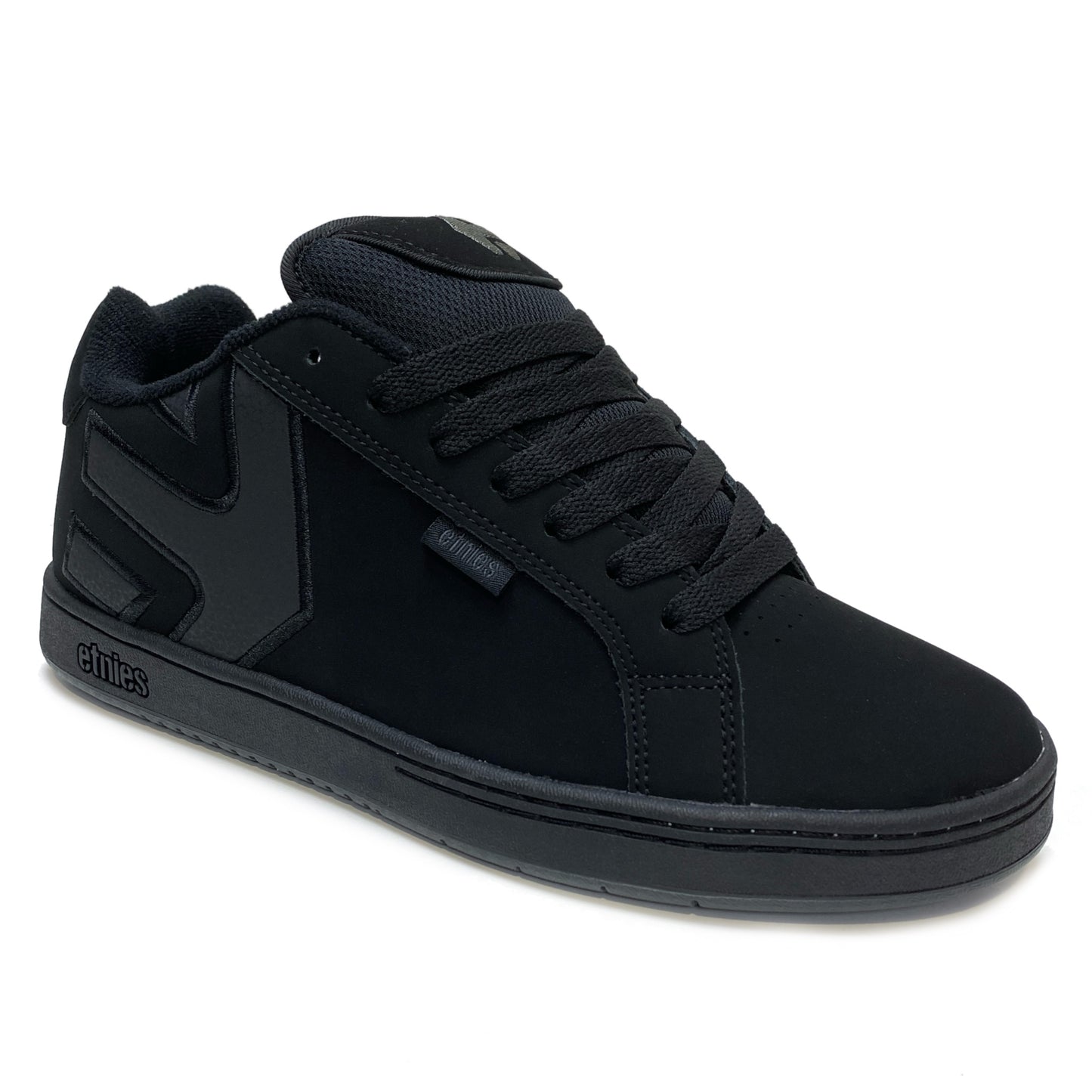 ETNIES FADER BLACK DIRTY WASH TRAINERS