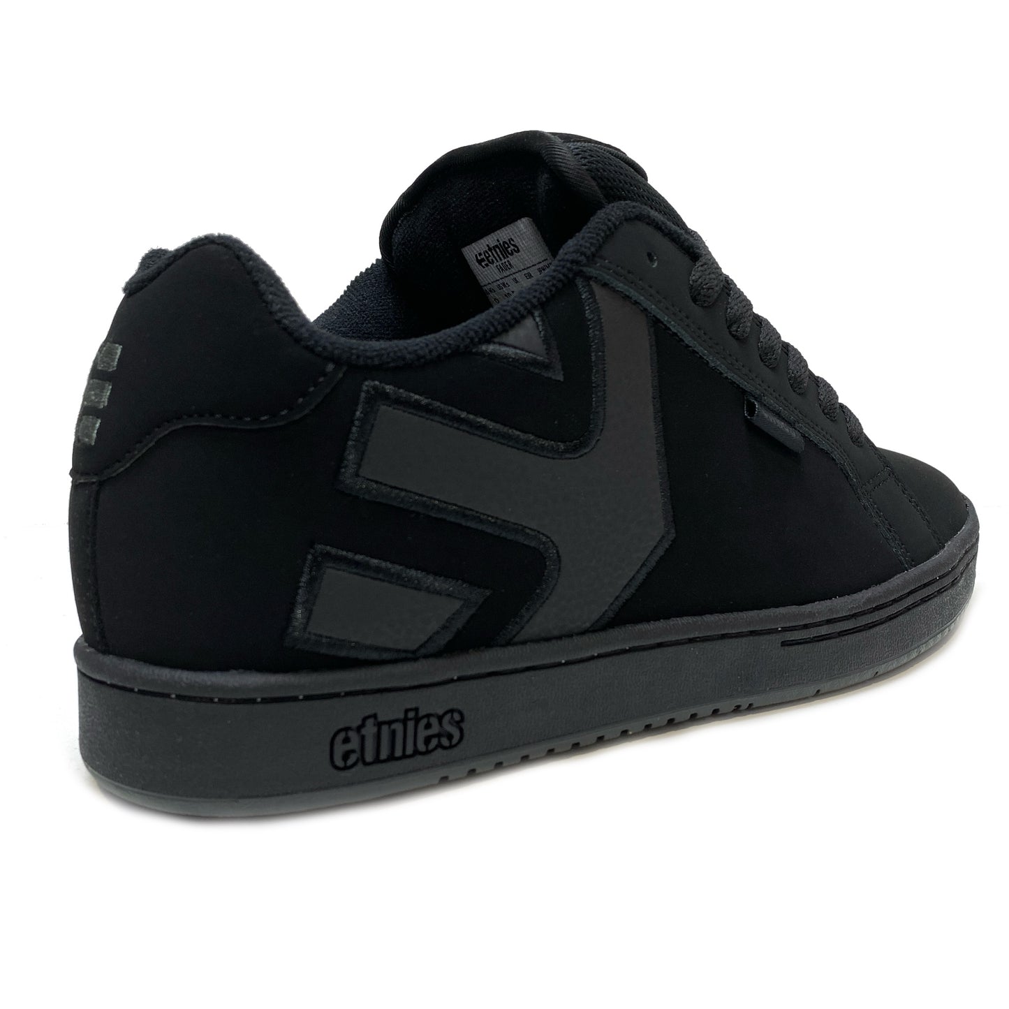 ETNIES FADER BLACK DIRTY WASH TRAINERS