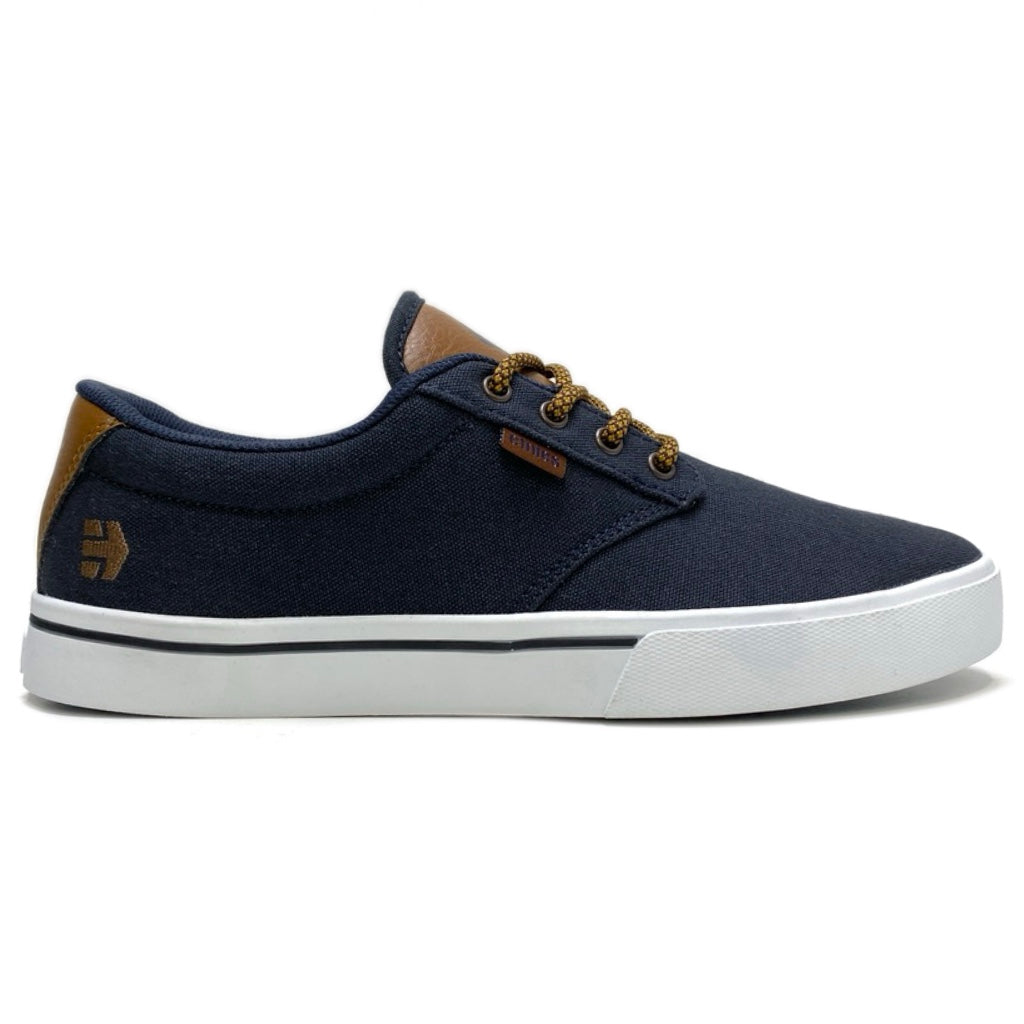 ETNIES JAMESON 2 ECO NAVY TAN WHITE TRAINERS