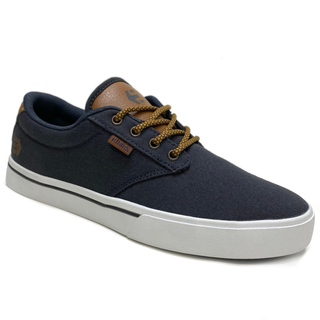 ETNIES JAMESON 2 ECO NAVY TAN WHITE TRAINERS