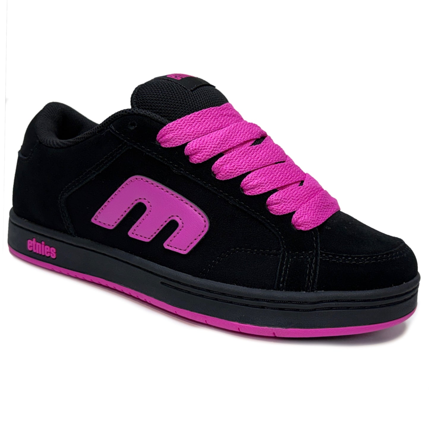 ETNIES KINGPIN 2K BLACK PINK TRAINERS