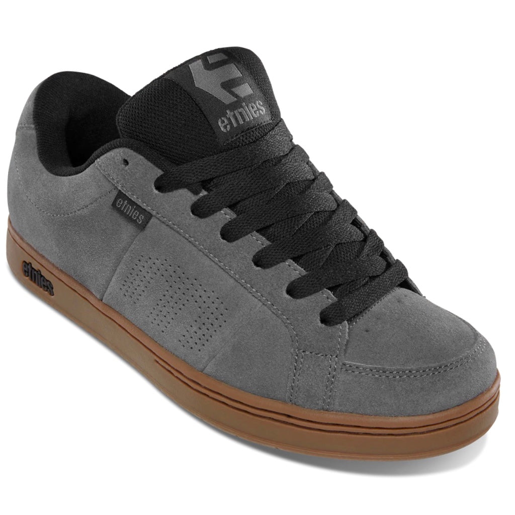 ETNIES KINGPIN GREY BLACK GUM TRAINERS