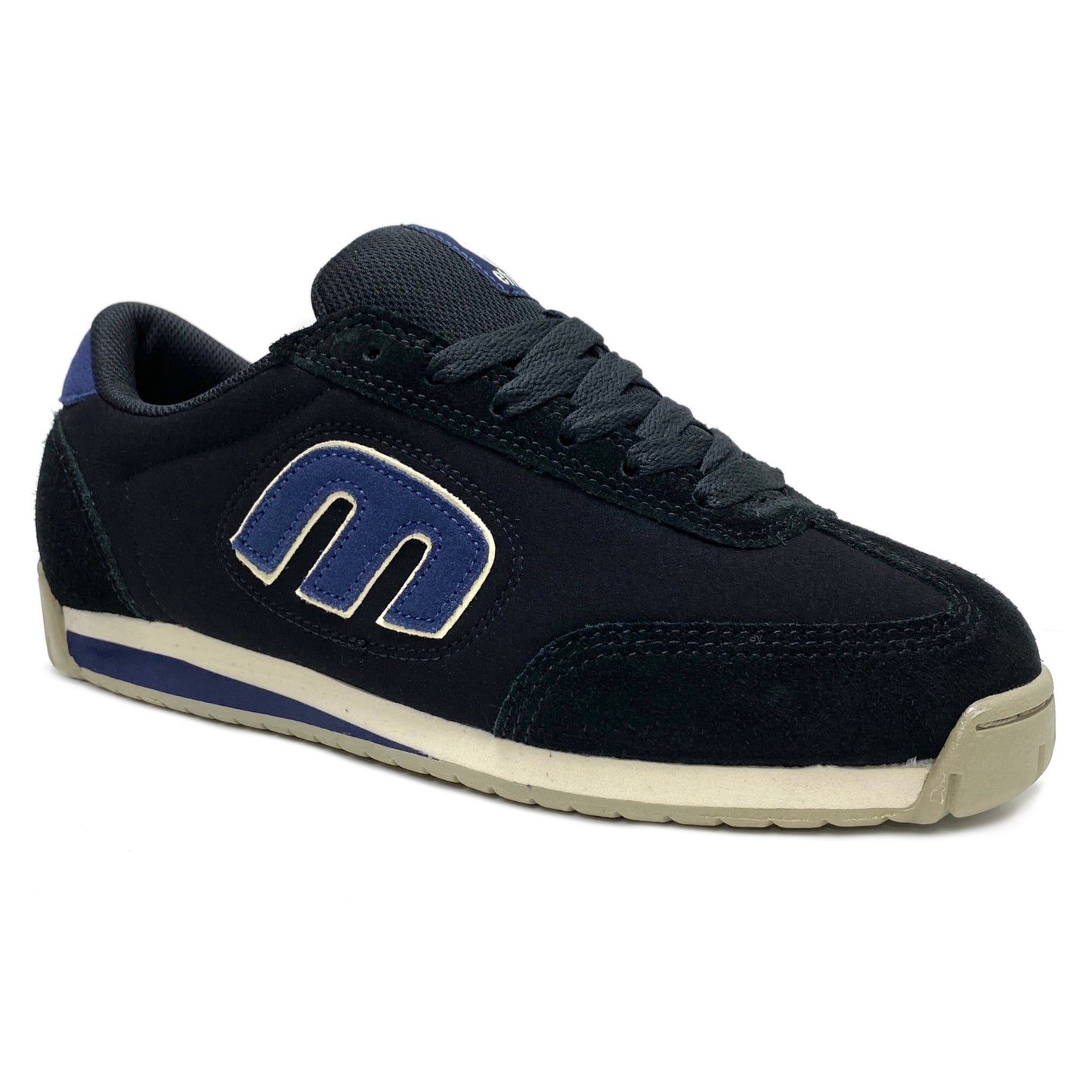 ETNIES LO-CUT 2 LS BLACK & NAVY TRAINERS