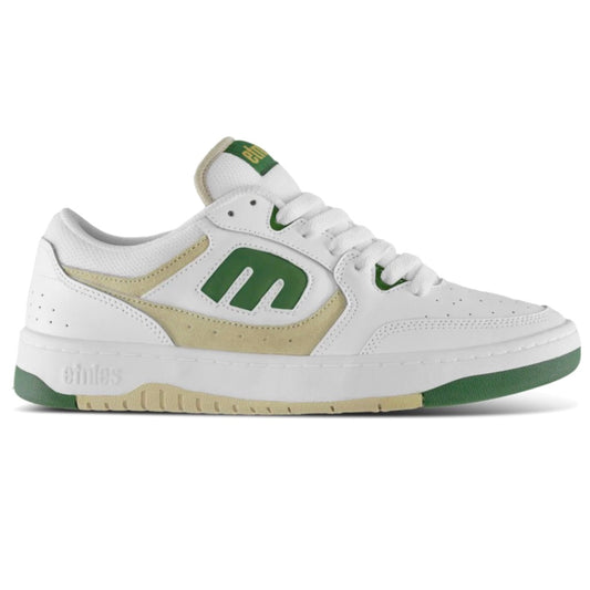 ETNIES LOOT WHITE & GREEN TRAINERS
