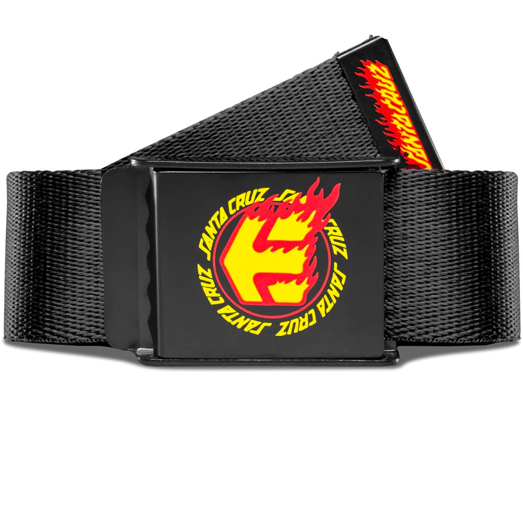 ETNIES X SANTA CRUZ FLAME BLACK WEB BELT