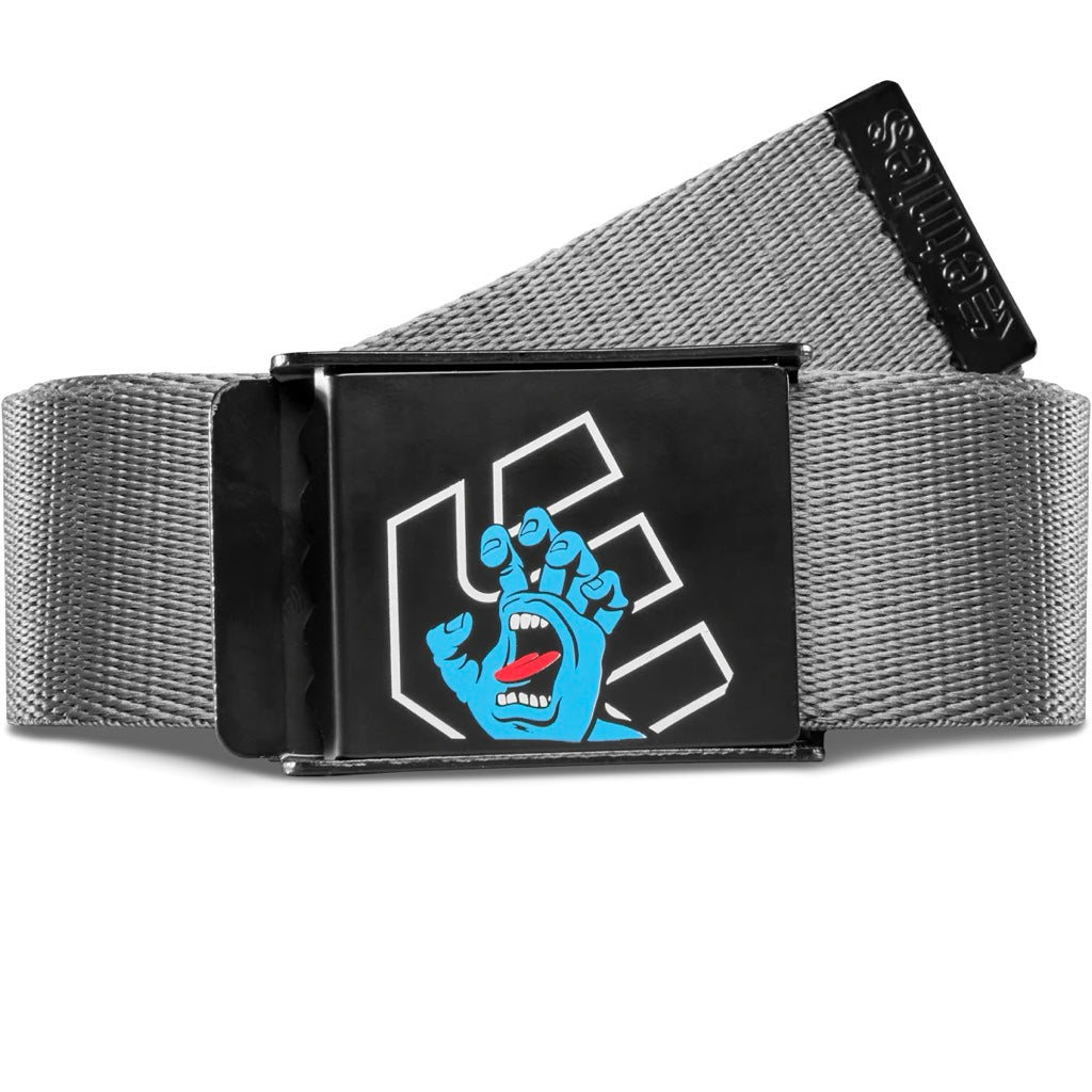 ETNIES X SANTA CRUZ SCREAMING HAND CHARCOAL GREY WEB BELT