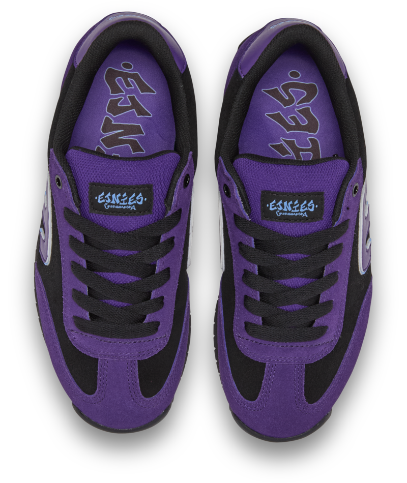 ETNIES LOCUT 2K WERKA BLACK PURPLE TRAINERS