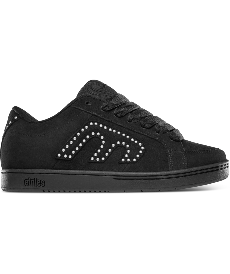 ETNIES KINGPIN BLACK SILVER TRAINERS