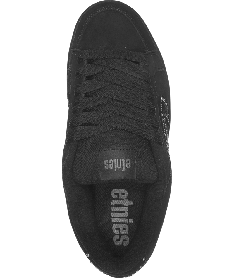 ETNIES KINGPIN BLACK SILVER TRAINERS