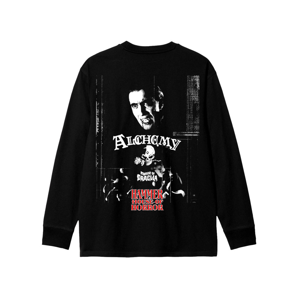 HAMMER HOUSE OF HORROR HOUSE OF DRACULA  LONGSLEEVE T-SHIRT BY ALCHEMY