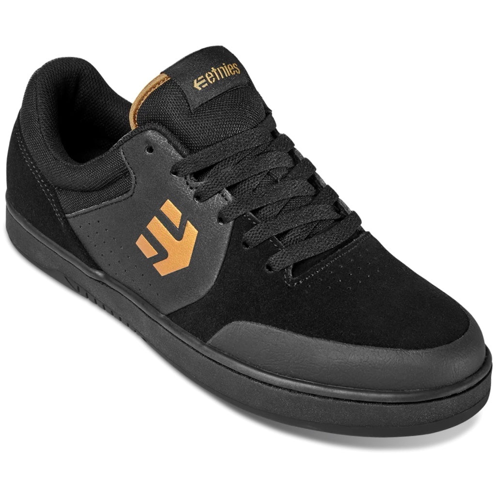 ETNIES MARANA BLACK GOLD TRAINERS