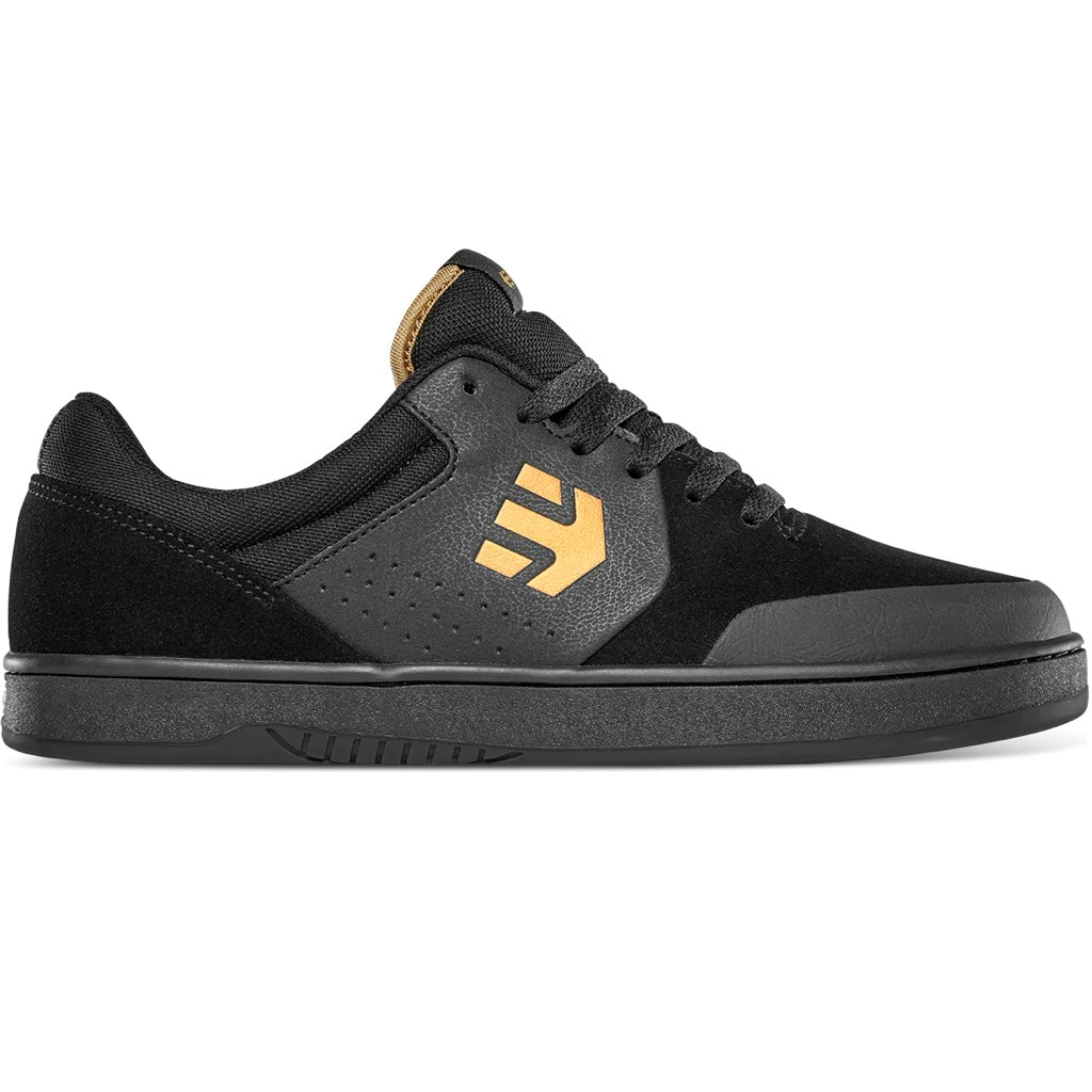 ETNIES MARANA BLACK GOLD TRAINERS