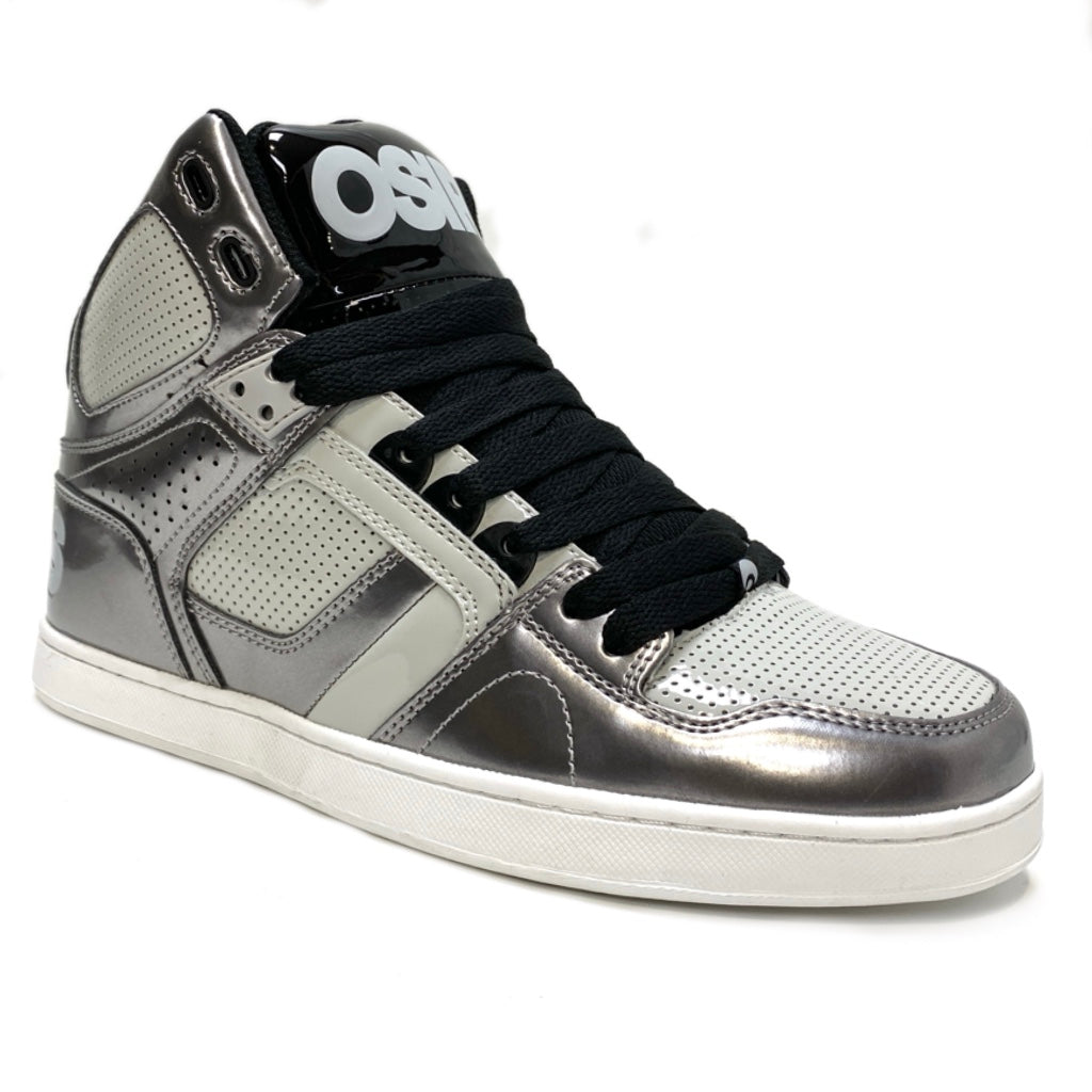 OSIRIS SHOES NYC 83 CLK SILVER BLACK WHITE TRAINERS