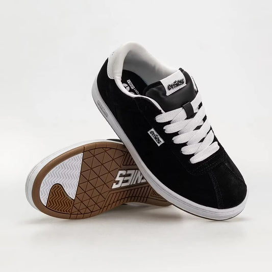 ETNIES SCAM BLACK & WHITE TRAINERS
