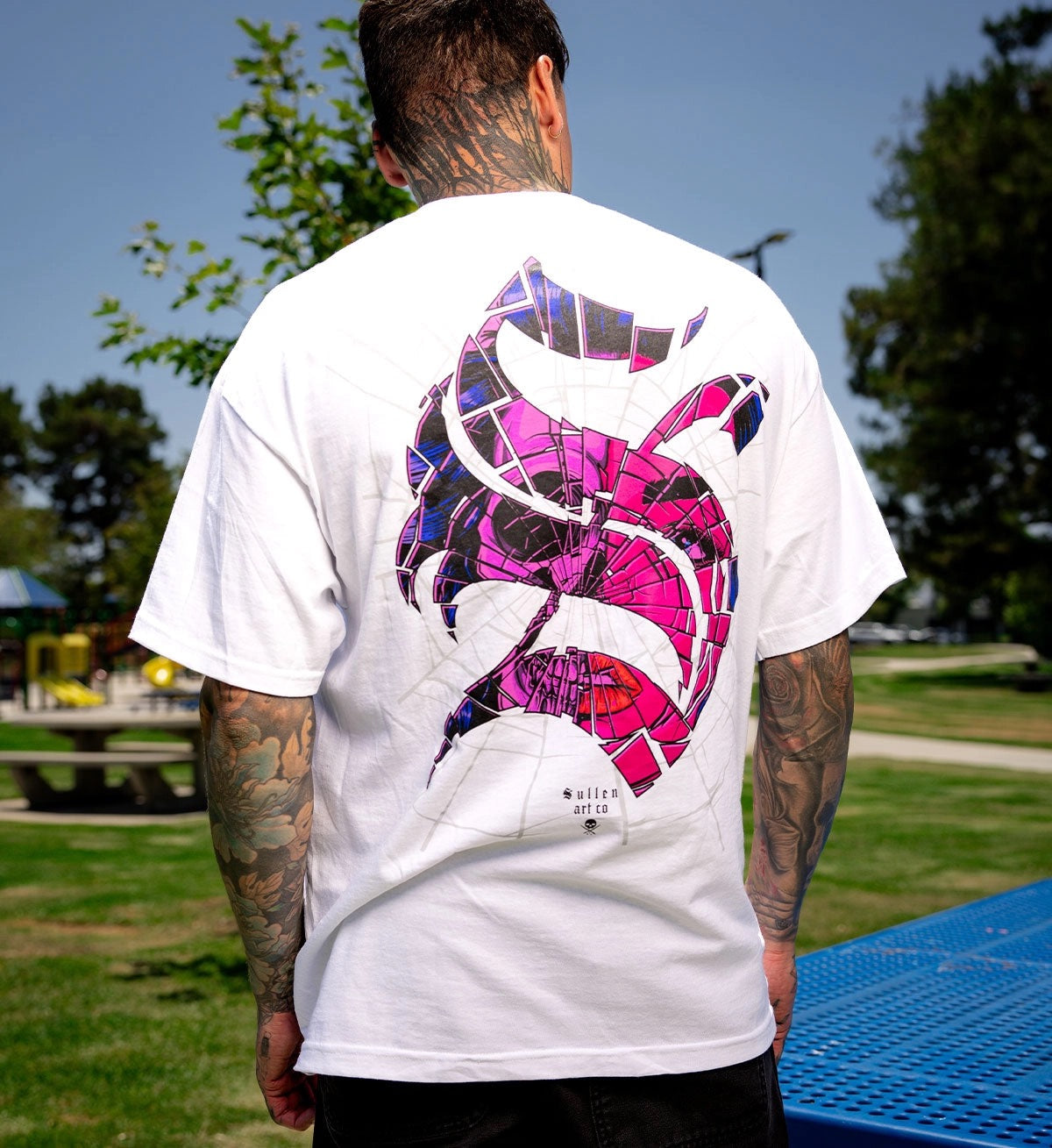 SULLEN CLOTHING SHATTERED WHITE STANDARD T-SHIRT