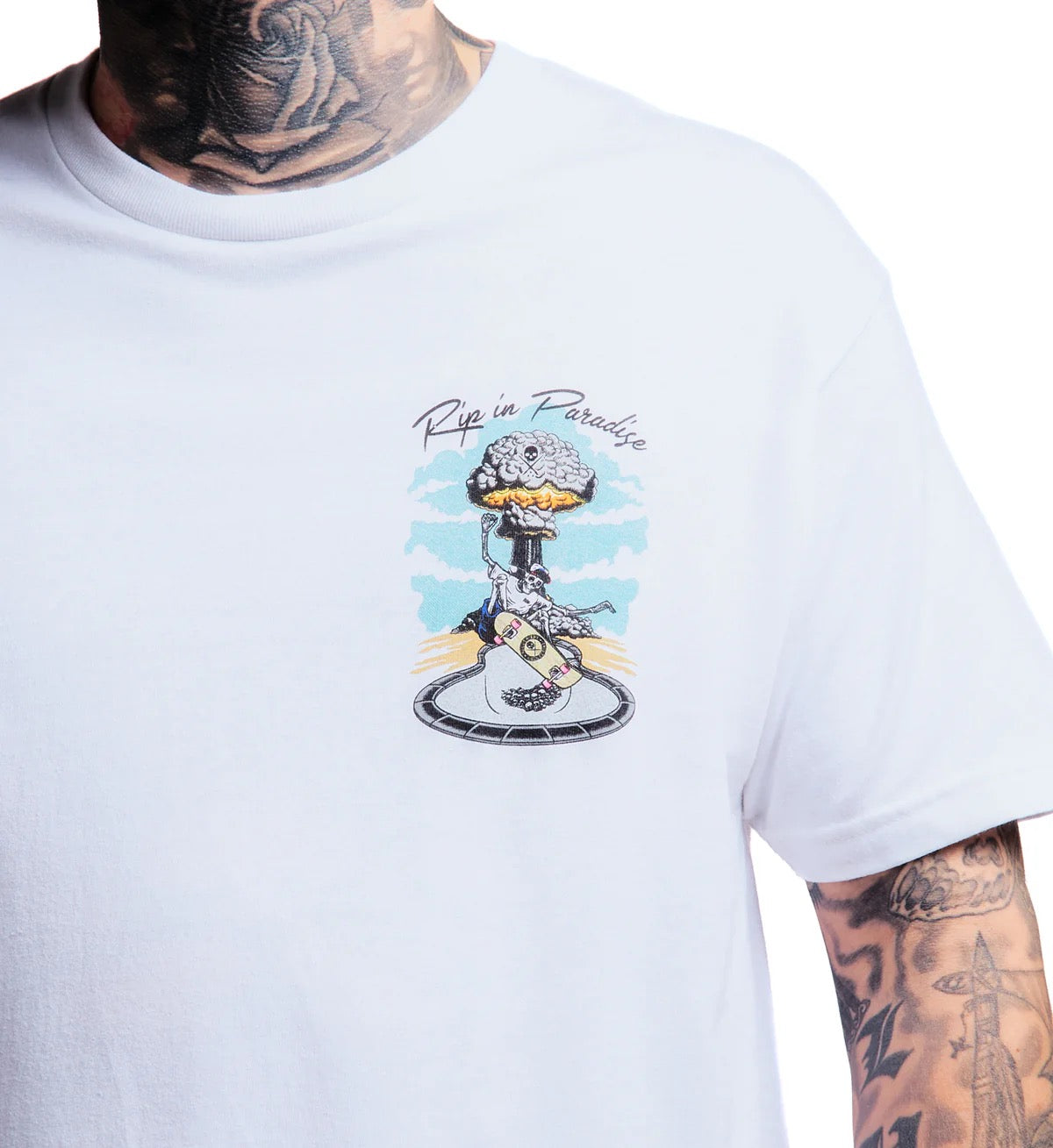 SULLEN CLOTHING RIP IN PARADISE WHITE STANDARD T-SHIRT