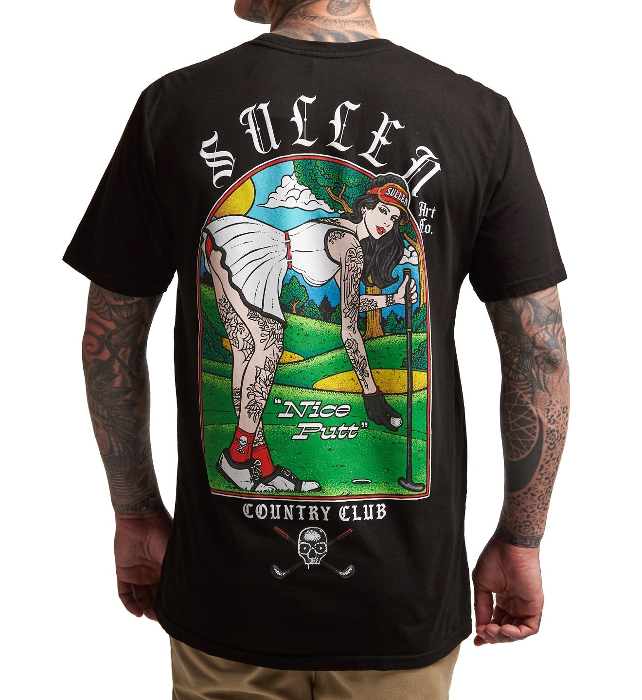SULLEN CLOTHING NICE PUTT BLACK PREMIUM T-SHIRT