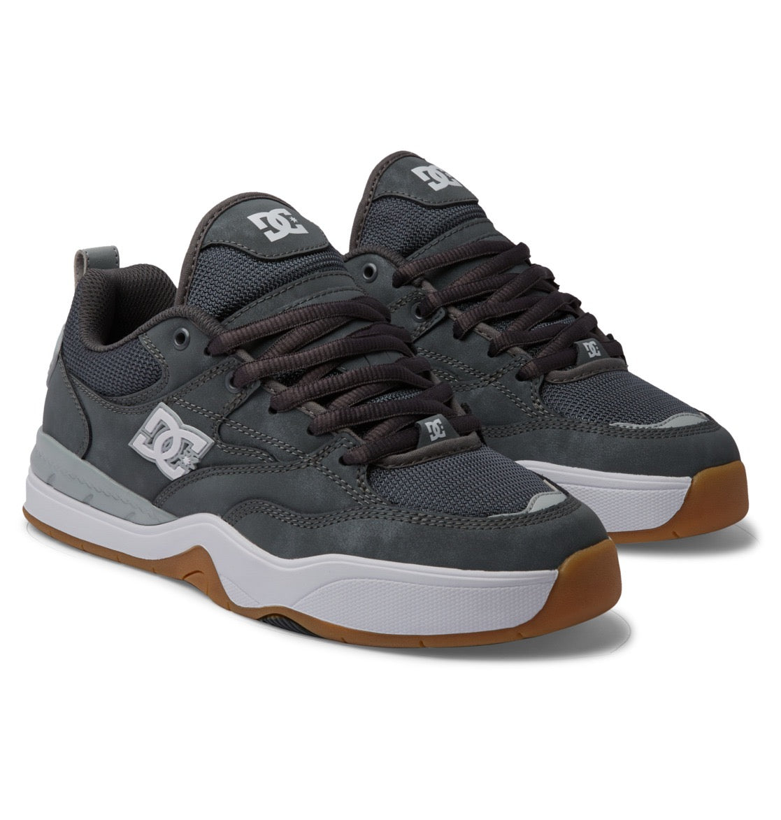 DC SHOES DC ASCEND DARK GREY WHITE TRAINERS