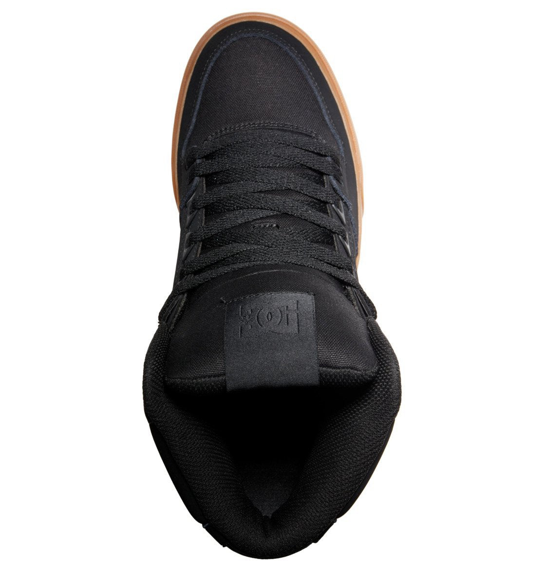 DC SHOES PURE HIGH TOP WC BLACK GUM TRAINERS