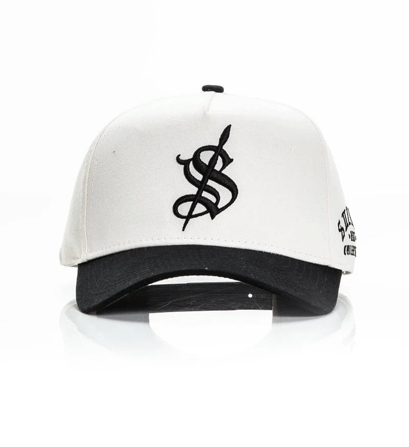 SULLEN CLOTHING MTS BRUSH WHITE & BLACK SNAPBACK CAP